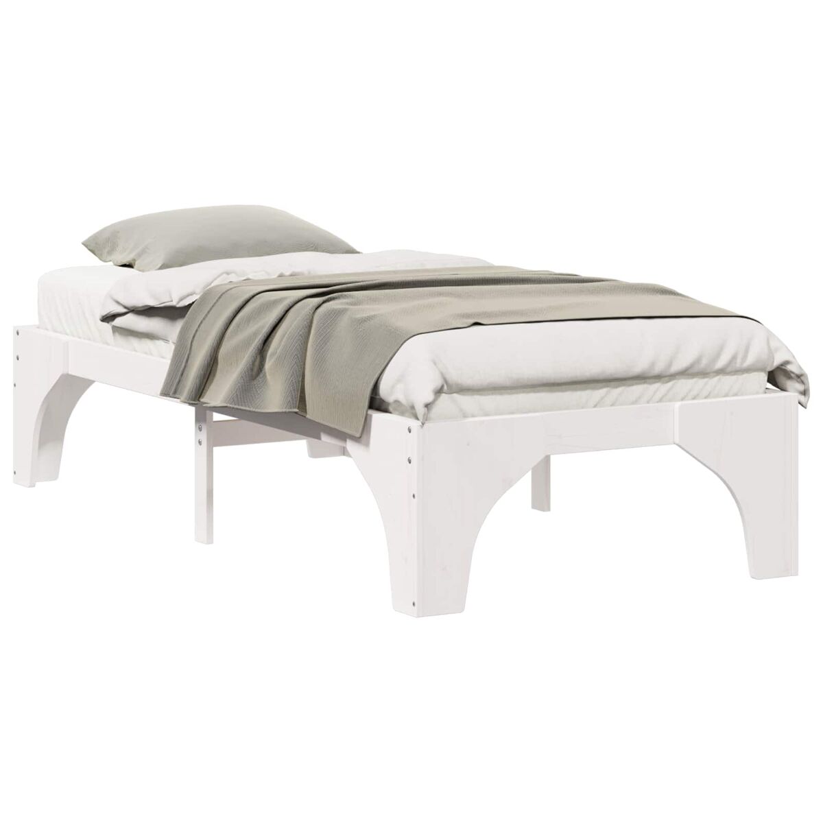 Estructura de cama individual para adultos - 100 x 200 cm madera de pino macizo