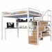 Cama alta para niños 251x145 Cama alta para niños 251x145 Blanco