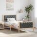 Estructura de cama individual para adultos Estructura de cama individual para adultos Gris Oscuro/ Madera