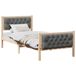Estructura de cama individual para adultos Estructura de cama individual para adultos Gris Oscuro/ Madera