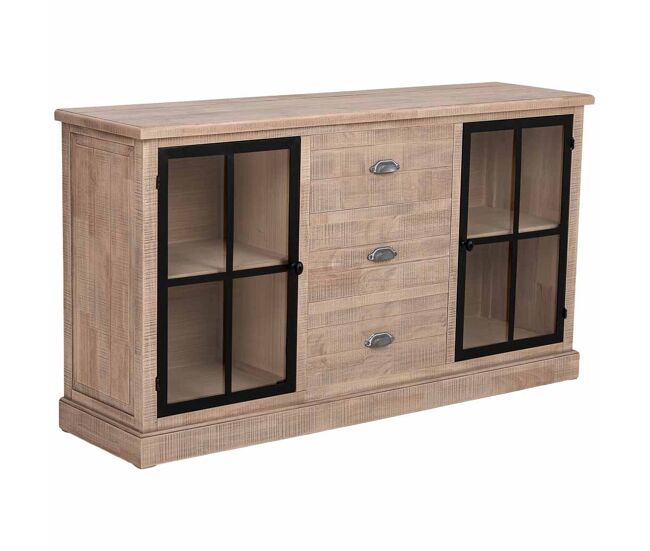 Aparador de madera marrón 150×40×83h cm