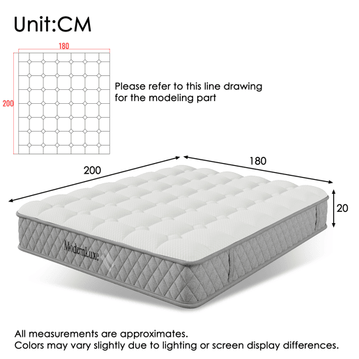 Cama Polsterbett 180x200 - Cama de casal com arrumação, LED e carregamento USB-C, bege