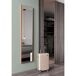 Espejo vestidor moderno con diseño geométrico funcional 46x2 Espejo vestidor moderno con diseño geométrico funcional 46x2 Marrón