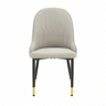 Cadeiras de jantar em PU - 2 unidades - encosto com design em forma de raio, repelentes à água, resistentes e duradouras, de fácil manutenção, estofamento espesso de alta elasticidade - Preto e cinzento quente