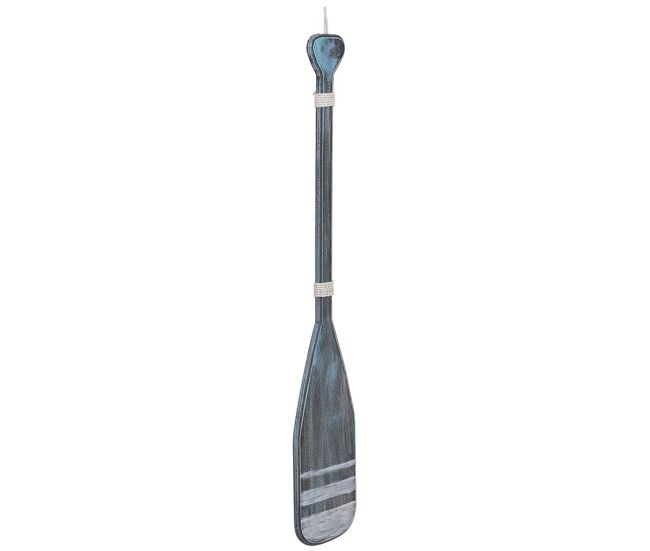 Figura decoración remo de madera azul 17x2x97h cm