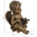Figura de decoración angel de metal Figura de decoración angel de metal Dorado