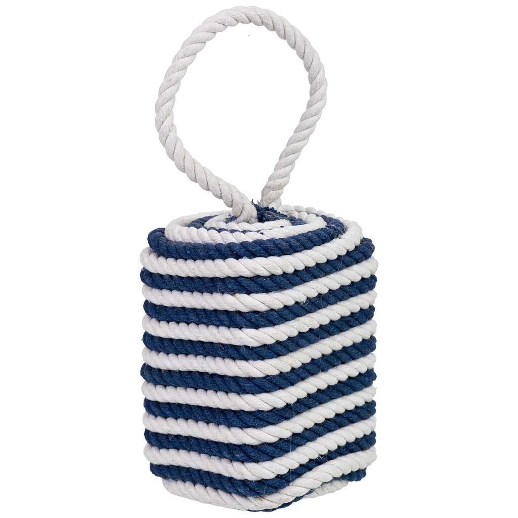 Tope de puerta de algodón marinero azul 12x12x27 cm