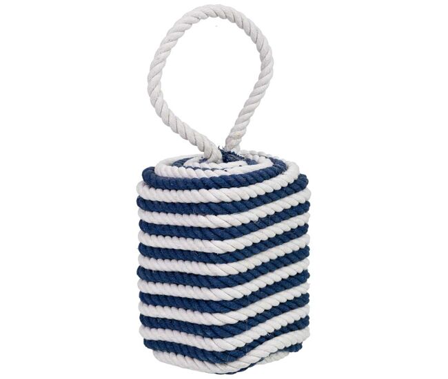 Tope de puerta de algodón marinero azul 12x12x27 cm