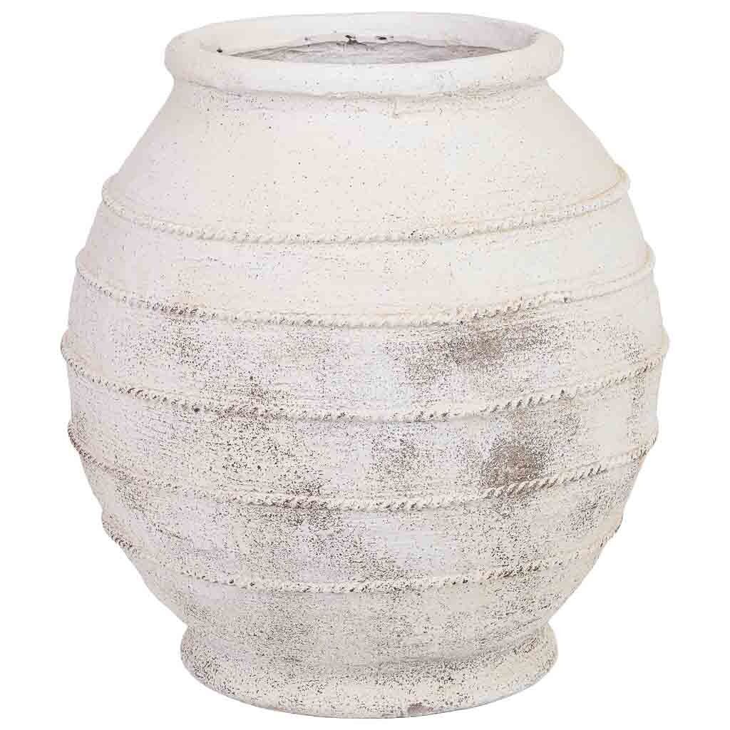 Jarrón de magnesio blanco 45x45x47 cm