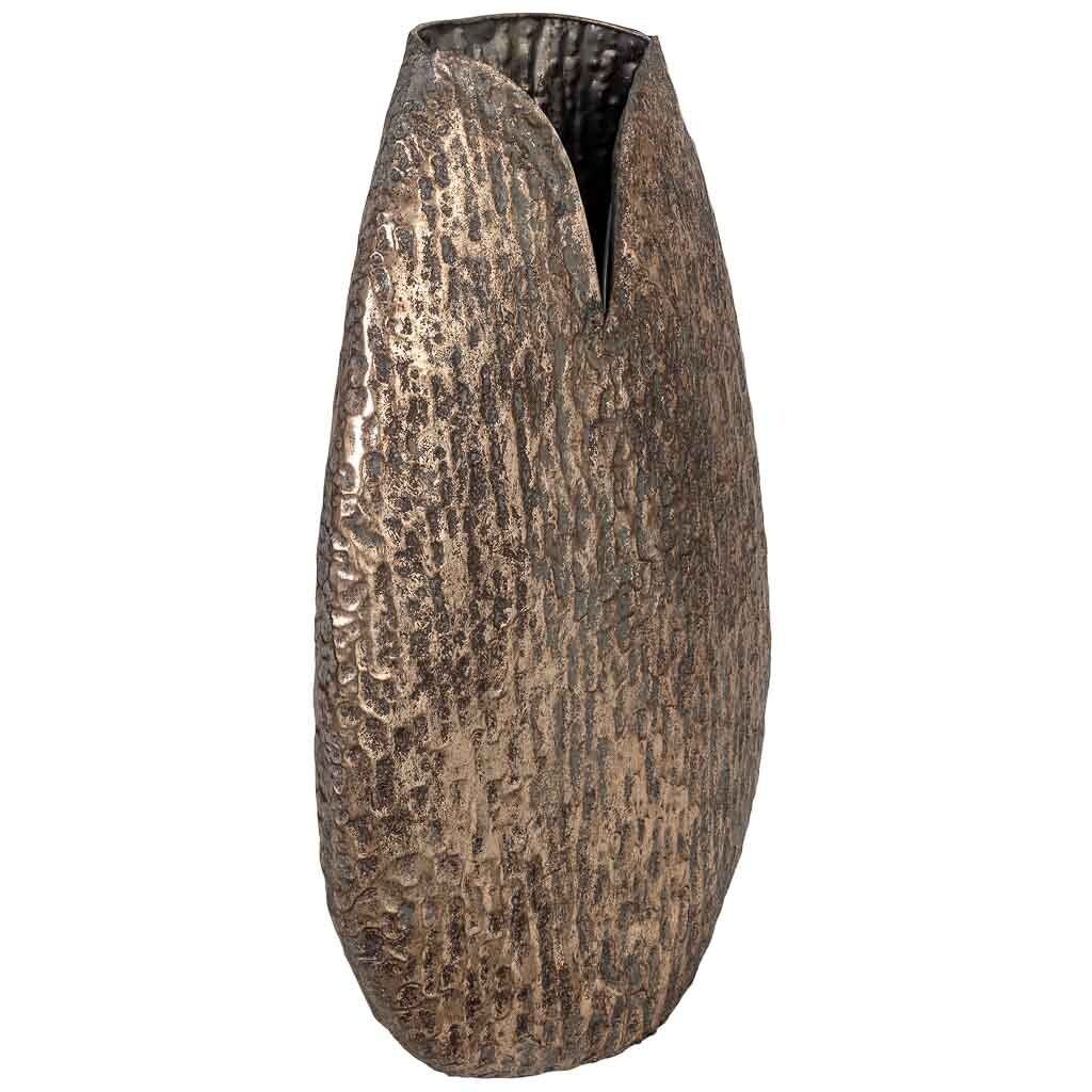 Jarrón de metal dorado 48x13.5x72.5h cm