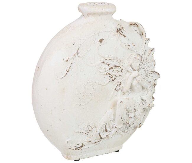 Jarrón de magnesio blanco 34x16x37h cm