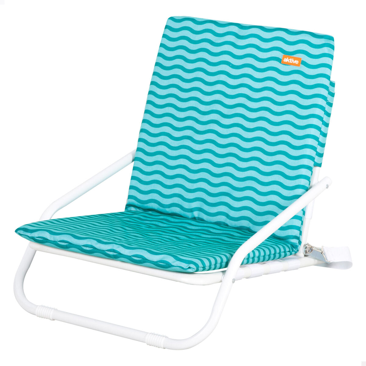 Aktive - Silla playa ligera aluminio con asa Turquesa