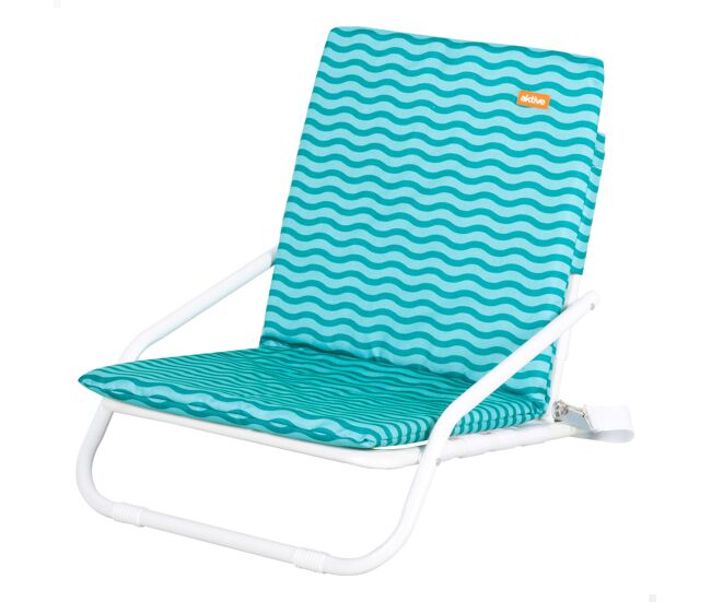 Aktive silla de playa ligera con asa 46x60x50 cm azul