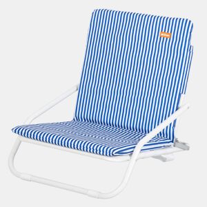 Aktive Cadeira de praia leve com pega 46x60x50 cm às riscas azuis e brancas