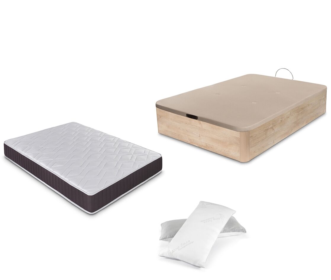 Pack canapé abatible + Colchón viscoelástico + Almohada Regalo