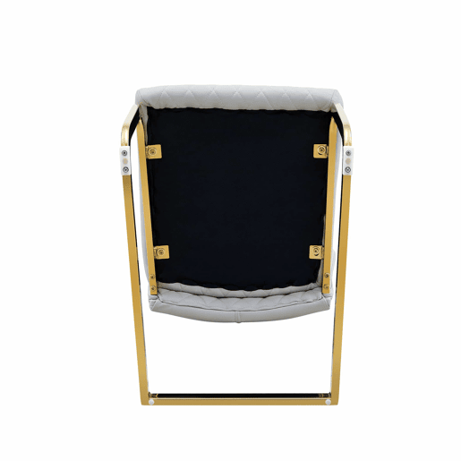 Conjunto de mesa e cadeiras de 60 cm - mesa redonda em MDF com efeito de madeira e base dourada, 2 cadeiras de jantar cinza claro com padrão em losangos e pernas metálicas douradas - dourado, cinza claro, madeira
