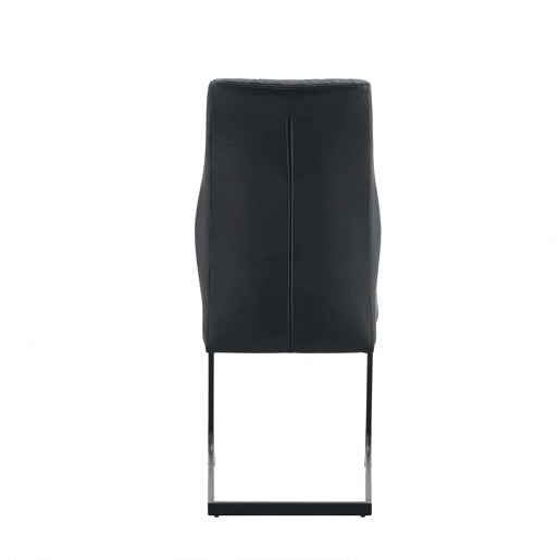 Conjunto de mesa e cadeiras de 60 cm - Mesa em MDF com pés pretos + 2 cadeiras de jantar com encosto em losango e estrutura metálica - Preto, Nogueira