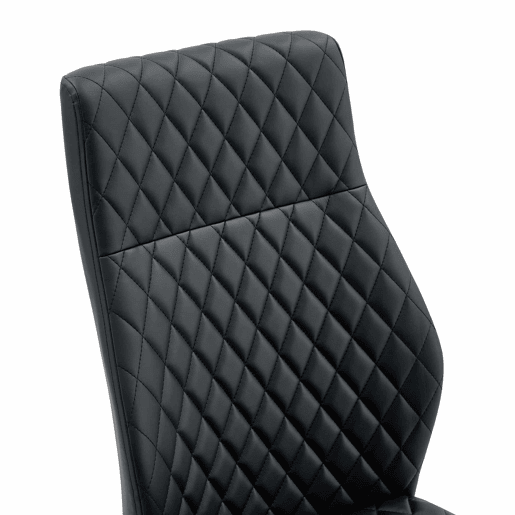 Conjunto de mesa e cadeiras de 60 cm - Mesa em MDF com pés pretos + 2 cadeiras de jantar com encosto em losango e estrutura metálica - Preto, Nogueira