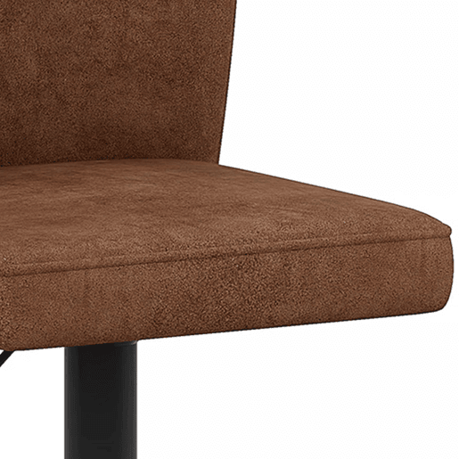 Conjunto de balcão de 89 cm - 2 bancos giratórios + mesa de vidro, estrutura metálica preta, apoio para os pés confortável - Castanho e preto, transparente
