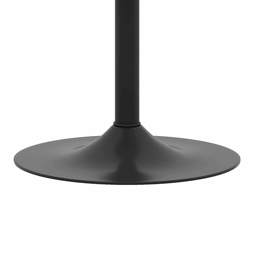 Conjunto de balcão de 89 cm - 2 bancos giratórios + mesa de vidro, estrutura metálica preta, apoio para os pés confortável - Castanho e preto, transparente