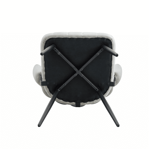 Conjunto de mesa e cadeiras de 60 cm - Mesa redonda em MDF com pernas pretas + 2 cadeiras cinza claro com encosto em forma de pétala e pernas de metal pretas - Cinza claro, nogueira + preto