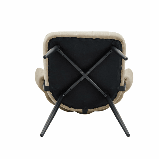 Conjunto de mesa e cadeiras de 60 cm - mesa redonda em MDF com base preta e 2 cadeiras de jantar com encosto em forma de pétala em veludo e pernas pretas - Light Coffee, Walnut+black