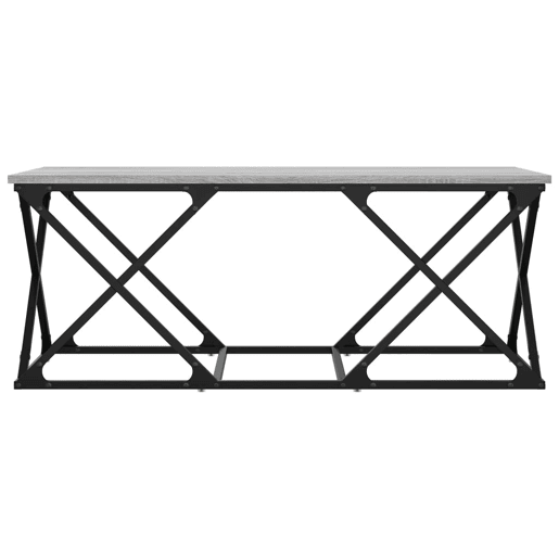 Mesa de Centro, Mesa baixa, 100x49x40 cm derivados de madeira cinza sonoma