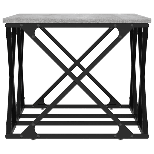 Mesa de Centro, Mesa baixa, 100x49x40 cm derivados de madeira cinza sonoma