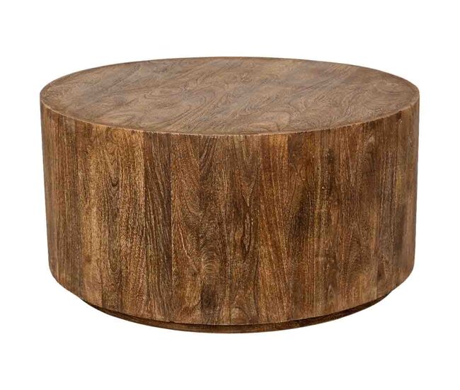 Mesa de centro de madera marrón 95x95x48h cm