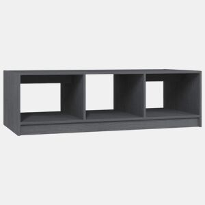 Mesa de Centro, Mesa baixa, 110x50x34 cm madeira de pinho maciça cinzento