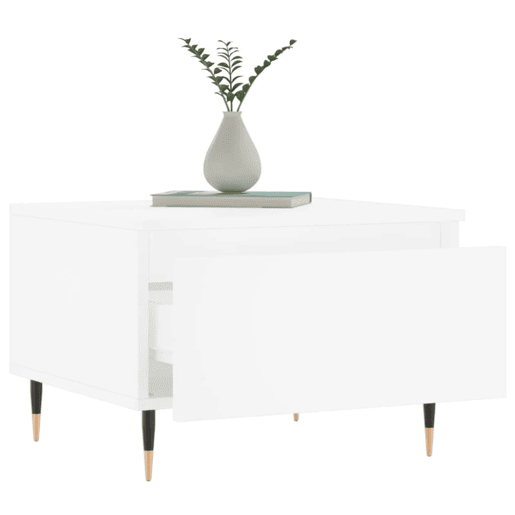 2pcs Mesas de centro, Mesas baixas 50x46x35 cm derivados de madeira branco