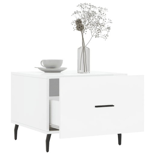 2pcs Mesas de Centro - Mesas baixas 50x50x40 cm branco brilhante