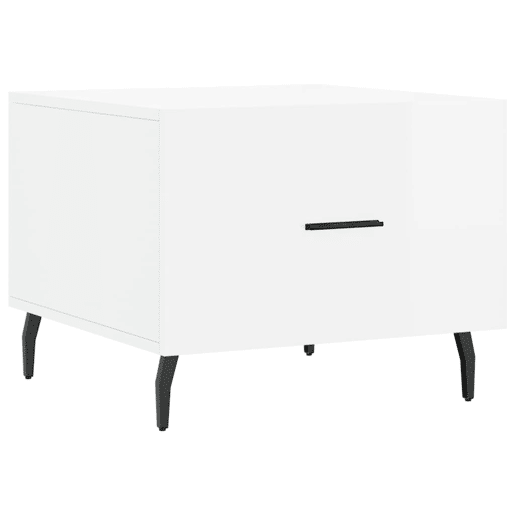 2pcs Mesas de Centro - Mesas baixas 50x50x40 cm branco brilhante