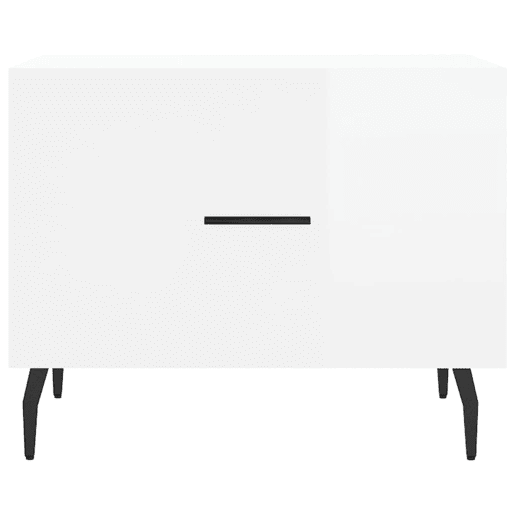 2pcs Mesas de Centro - Mesas baixas 50x50x40 cm branco brilhante