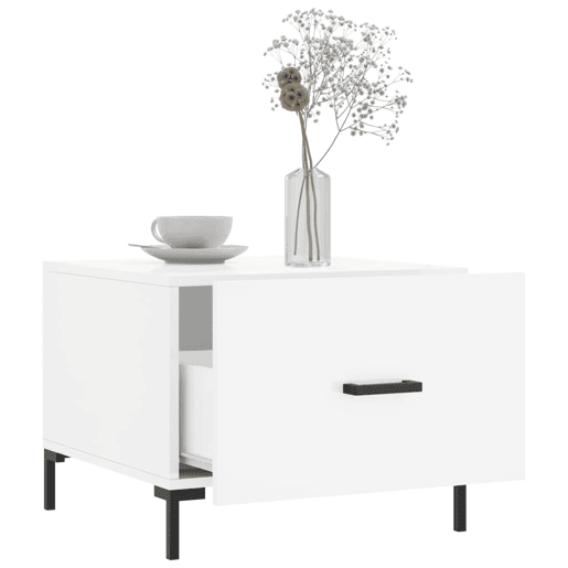 2pcs Mesas de Centro - Mesas baixas 50x50x40 cm branco brilhante