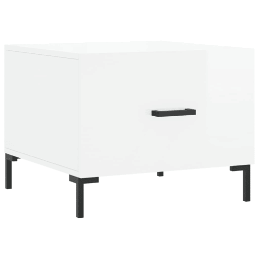 2pcs Mesas de Centro - Mesas baixas 50x50x40 cm branco brilhante