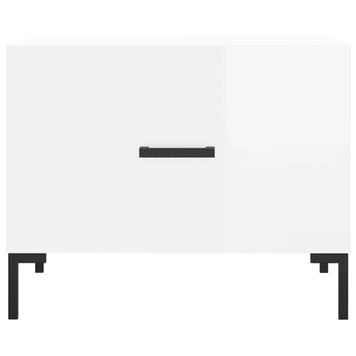2pcs Mesas de Centro - Mesas baixas 50x50x40 cm branco brilhante