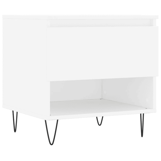 2pcs Mesas de centro, Mesas baixas 50x46x50 cm derivados de madeira branco