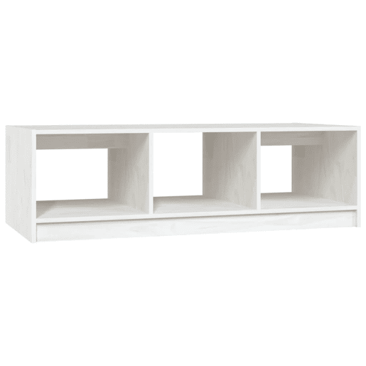 Mesa de Centro, Mesa baixa, 110x50x34 cm madeira de pinho maciça branco
