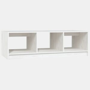 Mesa de Centro, Mesa baixa, 110x50x34 cm madeira de pinho maciça branco