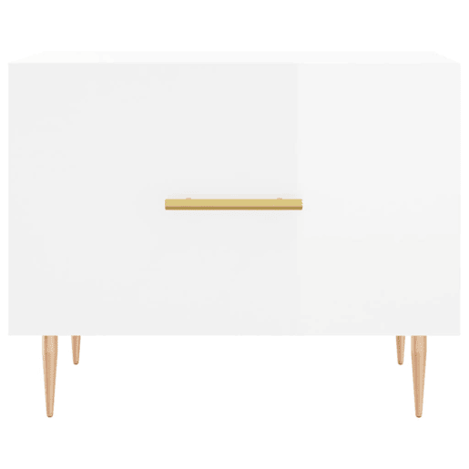 2pcs Mesas de Centro - Mesas baixas 50x50x40 cm branco brilhante