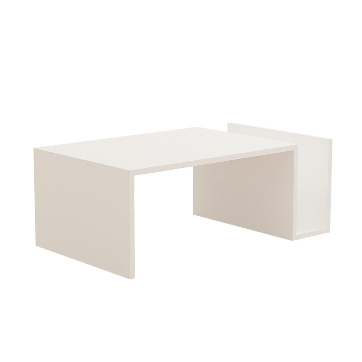Mesa de centro audra blanco para hogar moderno mueble de almacenaje - homekit