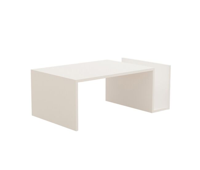 Mesa de centro audra blanco para hogar moderno mueble de almacenaje - homekit