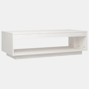 Mesa de Centro, Mesa baixa, 110x50x33,5 cm madeira de pinho maciça branco