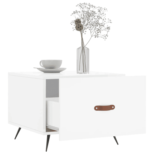 2pcs Mesas de Centro - Mesas baixas 50x50x40 cm branco brilhante