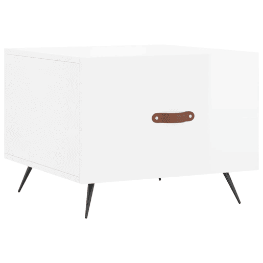 2pcs Mesas de Centro - Mesas baixas 50x50x40 cm branco brilhante