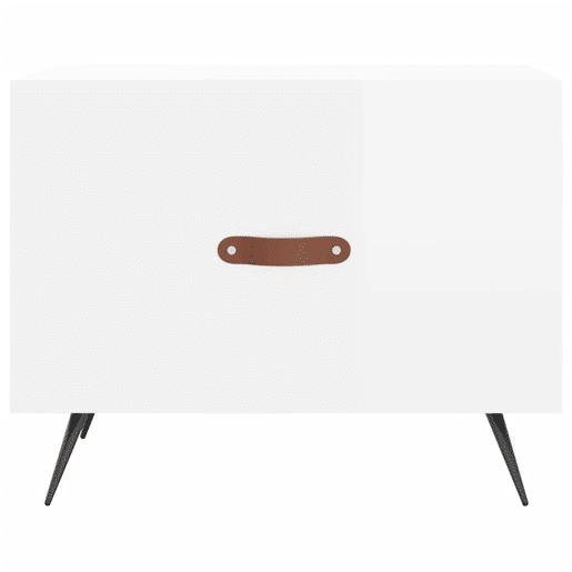 2pcs Mesas de Centro - Mesas baixas 50x50x40 cm branco brilhante