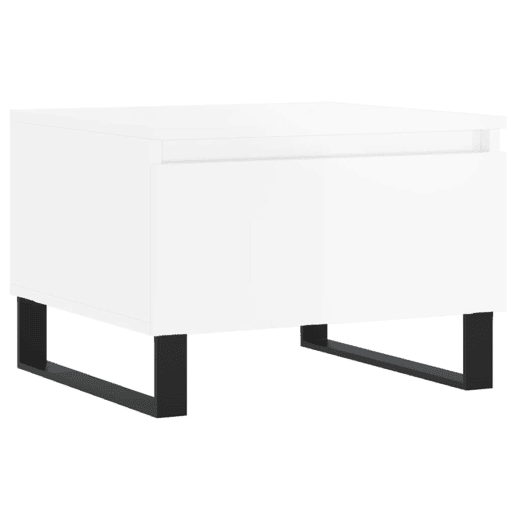 2pcs Mesas de centro, Mesas baixas 50x46x35cm deriv. madeira branco brilhante