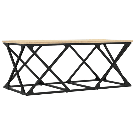 Mesa de Centro, Mesa baixa, 100x49x40 cm derivados madeira carvalho sonoma