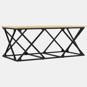 Mesa de Centro, Mesa baixa, 100x49x40 cm derivados madeira carvalho sonoma